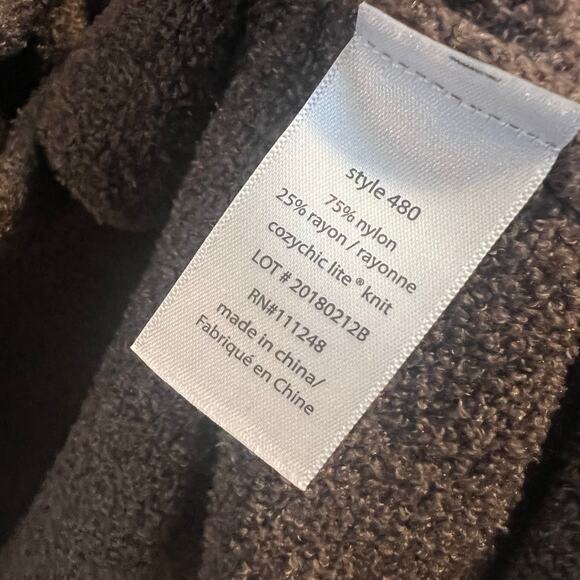 Barefoot Dreams Brown Hooded Open Front Cardigan Sweater Size XS/S - Picture 3 of 4